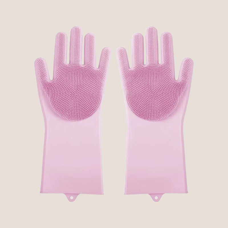 Eversoulpet Silicone Pet Grooming Gloves Double-Sided Dog Bathing Scrubber Cat Massage Brush for Deshedding and Deep Cleaning