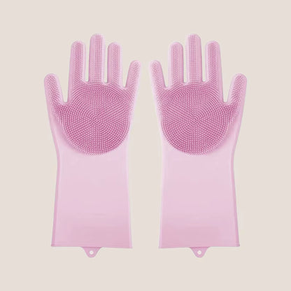 Eversoulpet Silicone Pet Grooming Gloves Double-Sided Dog Bathing Scrubber Cat Massage Brush for Deshedding and Deep Cleaning