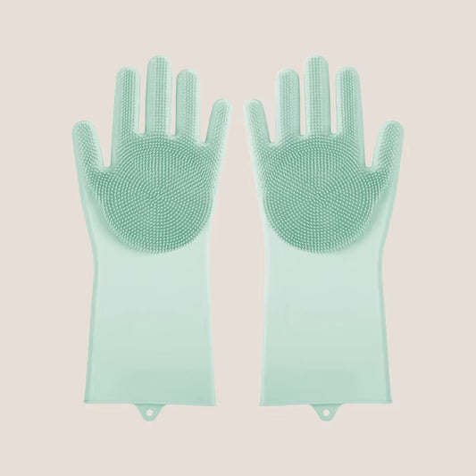 Eversoulpet Silicone Pet Grooming Gloves Double-Sided Dog Bathing Scrubber Cat Massage Brush for Deshedding and Deep Cleaning
