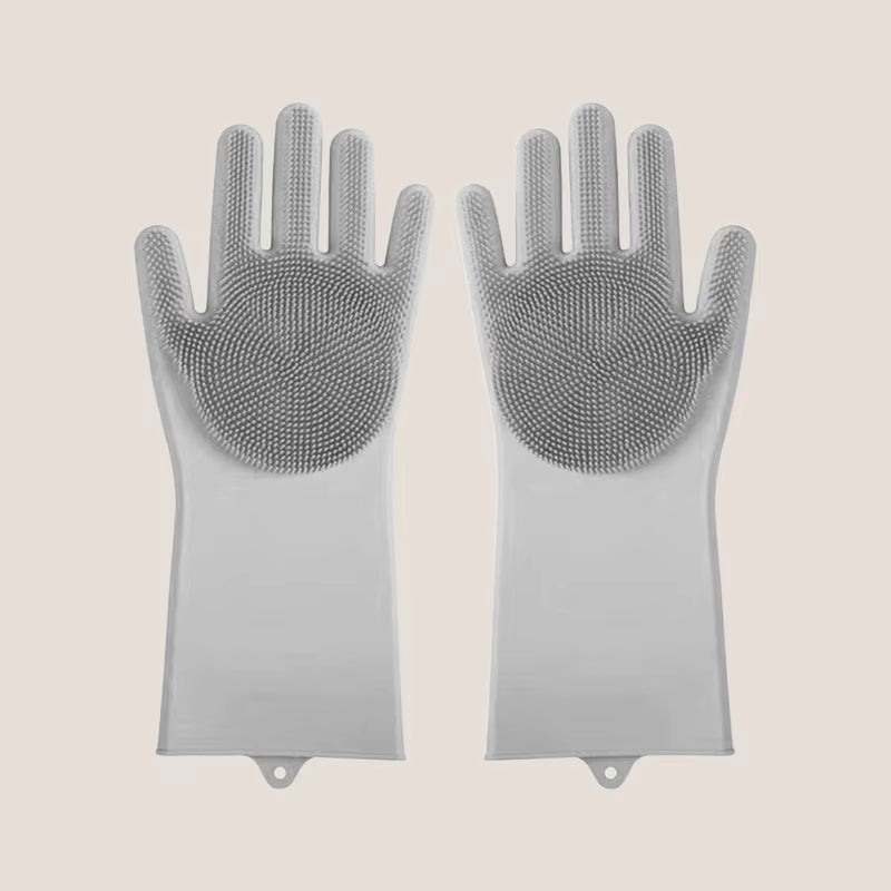 Eversoulpet Silicone Pet Grooming Gloves Double-Sided Dog Bathing Scrubber Cat Massage Brush for Deshedding and Deep Cleaning