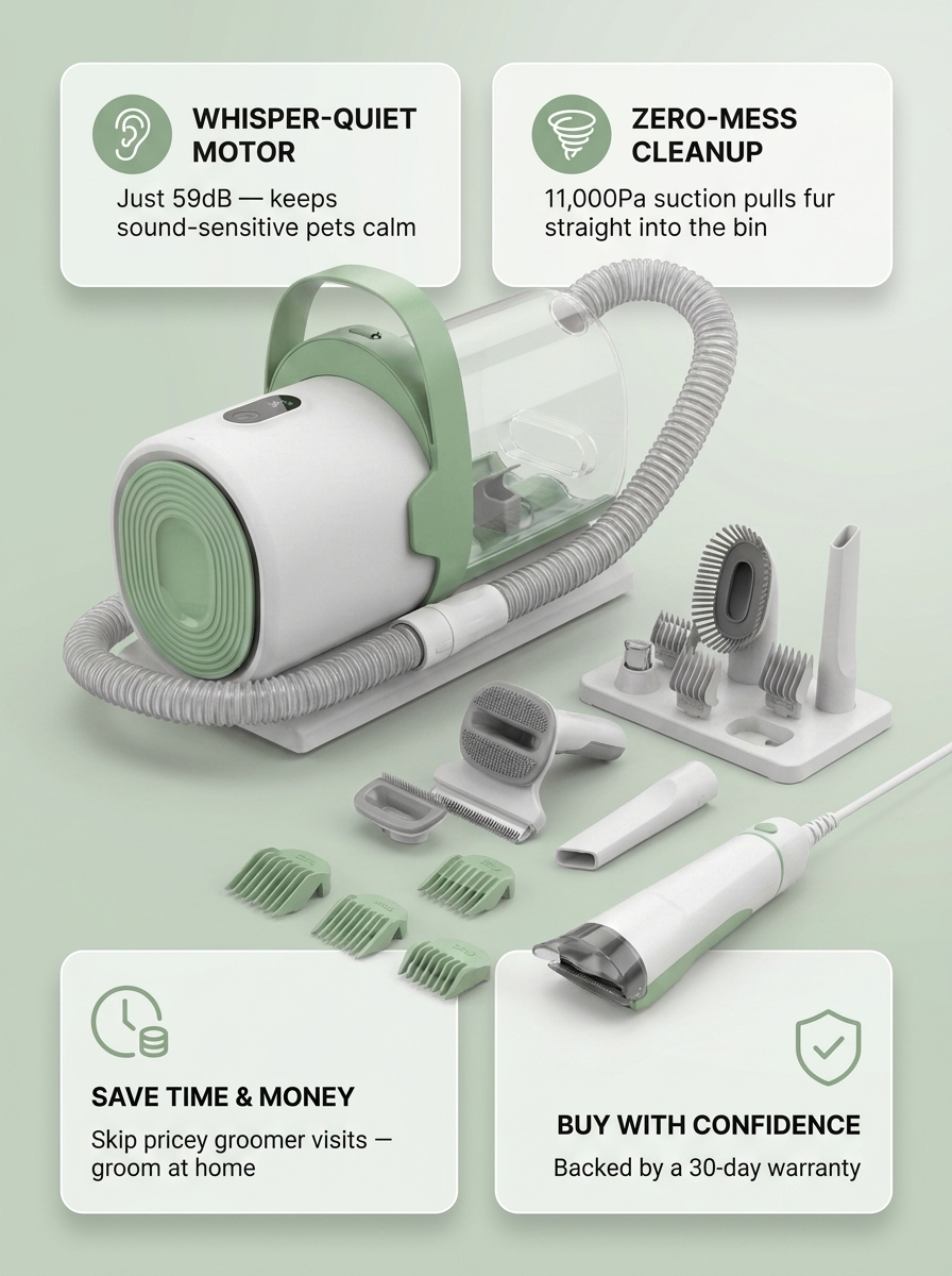 Pet Lomo Grooming Vacuum: The Ultimate Mess-Free Pet Grooming Vacuum